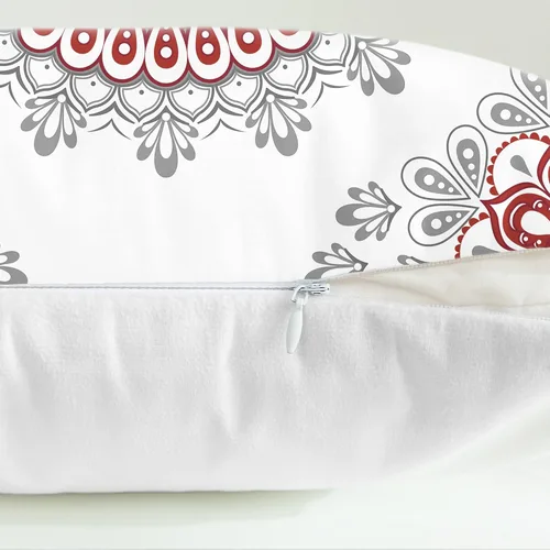 Vista 7 de CaliTime Fundas de Almohadas Decorativas Paquete de 2 Cómodas de Vellón Mandala Dalia Floral Medallón Estilo Brújula Fundas de Cojines para Sofá