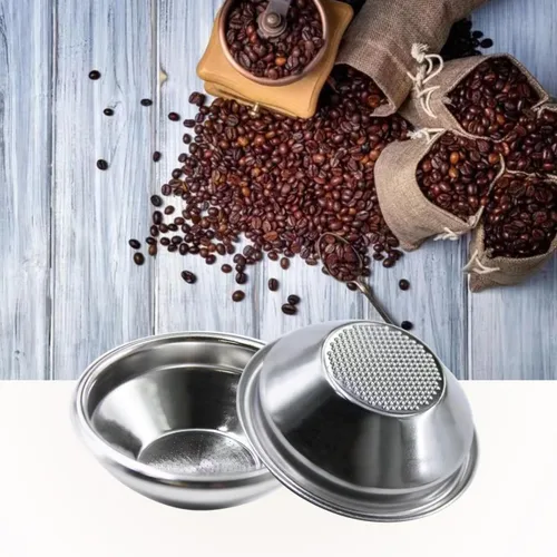 Vista 5 de Cesta de filtro no presurizada de 2.126 in para portafiltro Breville de 2.126 in, tamiz de una sola taza, 0.35 oz de capacidad de polvo, cesta