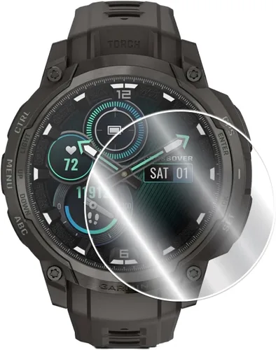 Vista 7 de IPG AMOLED Smartwatch Protector de pantalla de hidrogel para Garmin Instinct Crossover (2 unidades) Invisible HD Clear Film Anti-Scratch Protector
