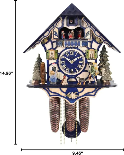 Vista 6 de Reloj de cuco - Selva Negra Azul Mágico