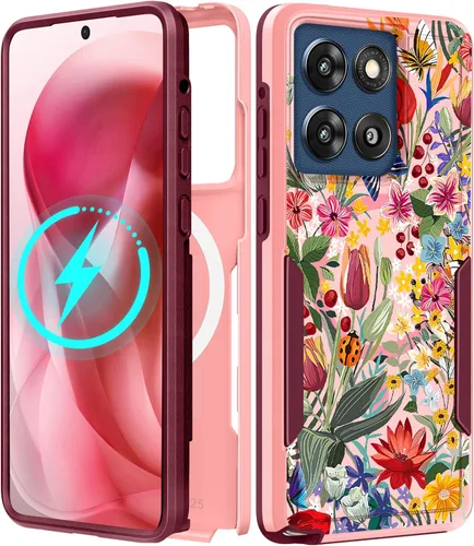 Vista 227 de Funda para Moto G 5G 2024 – Compatible con MagSafe para mujeres y niñas, bonita funda protectora magnética para teléfono, diseño femenino Kawaii