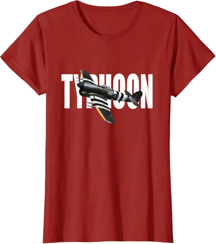 Vista 48 de RAF Hawker Typhoon WW2 Fighter Aircraft T-Shirt
