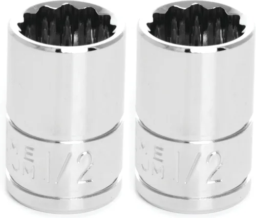 Vista 9 de Performance Tool W38812 Enchufe de 12 puntas, unidad de 3/8 de pulgada, 12 mm Chrome vanadium steel. Polished nickel chrome finish. Designed to