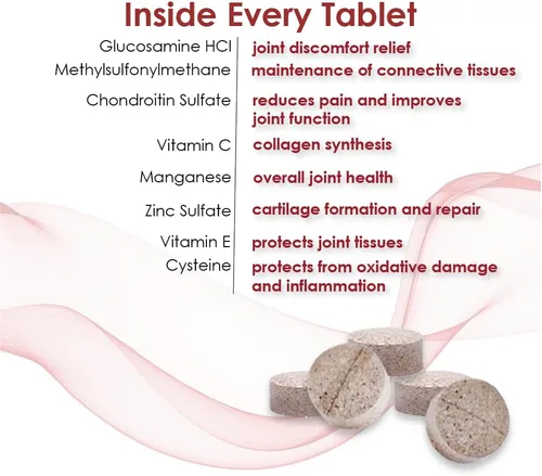 Vista 8 de Double Strength - Vitaminas, minerales y antioxidantes - Suplemento máximo de salud articular para perros - 120 tabletas masticables