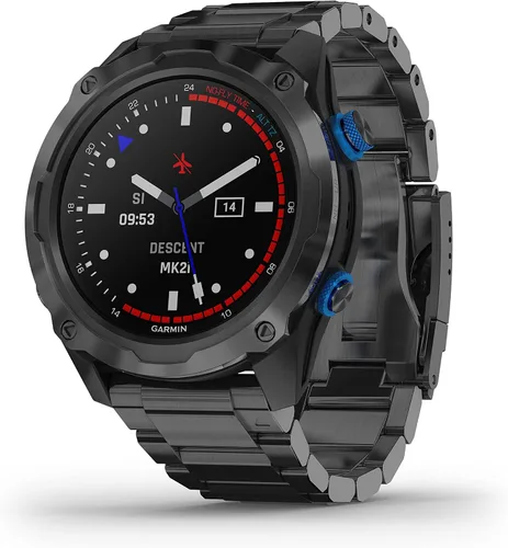 Vista 2 de Garmin Descent Mk2i/Descent T1 Paquete, Reloj de Buceo de Tamaño Pequeño con Integración de Aire, Entrenamiento Multideportivo/Características