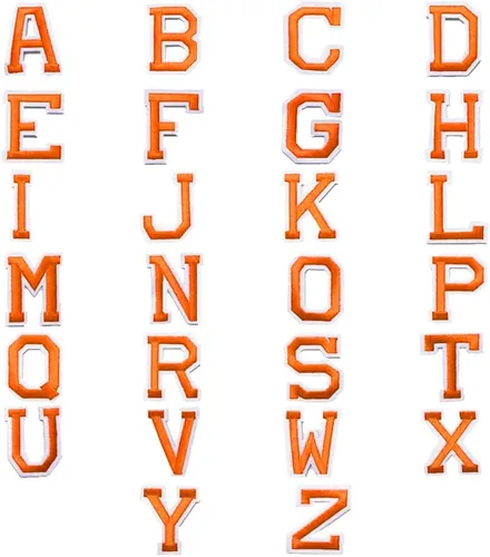 Vista 11 de Locomo - Parche para planchar con letras individuales del alfabeto, parche bordado de la A a la Z, insignia de nombre, adorno de apliques