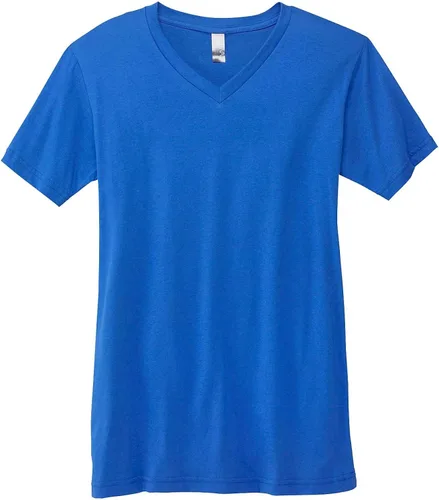 Vista 2 de Bella USA Made - Camiseta de jersey con cuello en V, Ceniza, L