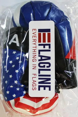 Vista 2 de Flagline Mini guantes de boxeo con la bandera de Estados Unidos y Cuba