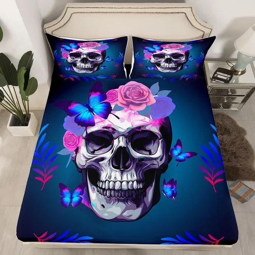 Vista 27 de Sábana bajera ajustable con diseño floral botánico para habitación de niños, diseño floral botánico para habitación de niños, diseño de ramas