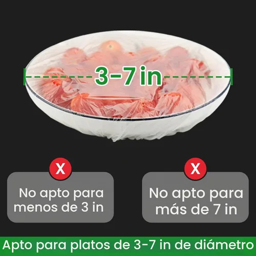 Vista 6 de Nanaborn Bolsas de conservación fresca, 200 unidades, con fundas elásticas desechables retráctiles para almacenamiento de alimentos
