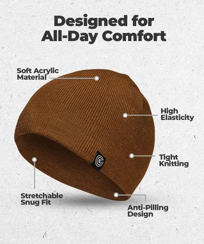 Vista 4 de Gorro original Gorro de punto suave Cálido y duradero
