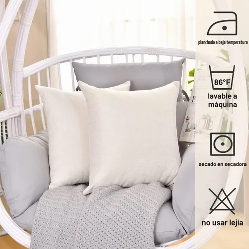 Vista 7 de Fundas de almohada de sublimación en blanco de 16 x 16 pulgadas, fundas de almohada beige a granel para vinilo de transferencia de calor, juego de 6