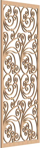 Vista 20 de 9 3/8"W x 24 3/8"H x 1/4"T Marilla Decorativos Paneles de Pared de Madera Calado, Abedul