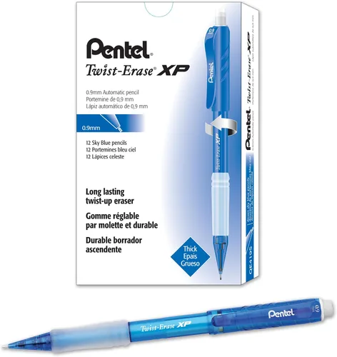 Vista 5 de Pentel QE419A Twist-Erase Express - Portaminas de 0.035 in, color negro, caja de 1 docena