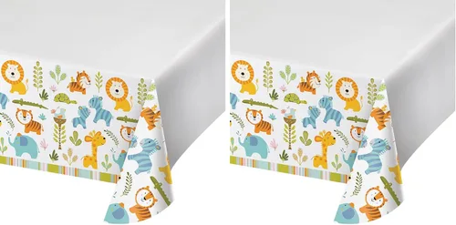 Vista 5 de Creative Converting Mantel de mesa, 54" x 102", blanco