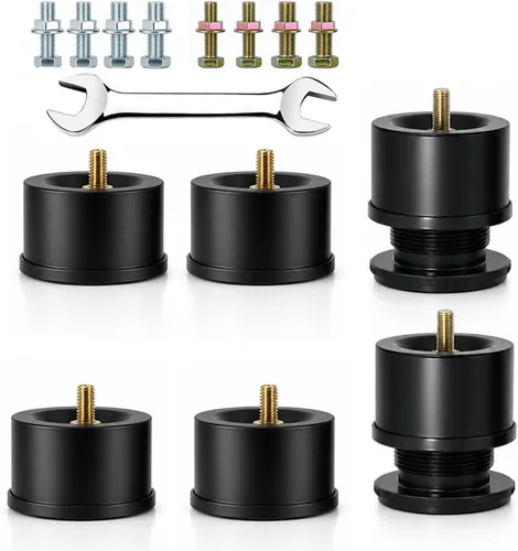 Vista 5 de Base de cama ajustable de metal de 2 a 3.5 pulgadas, reemplazo de patas de patas de alta resistencia, altura extra, compatible con el 93%