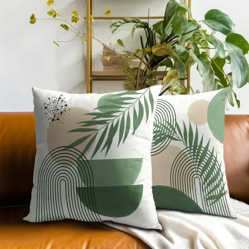 Vista 136 de Giwawa Juego de 2 fundas de almohada decorativas con diseño floral de girasol de 16 x 16 pulgadas, fundas de cojín decorativas para el hogar, sofá