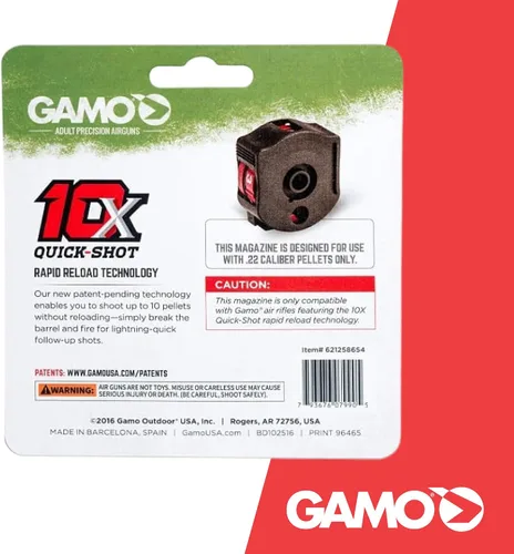 Vista 6 de Gamo Swarm Quick-Shot Magazine, Multi-Caliber 10-Round Auto-Loading Replacement Magazine