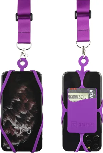 Vista 9 de Gear Beast Cordón para teléfono celular con correa ajustable para el cuello compatible con iPhone Galaxy y la mayoría de teléfonos inteligentes