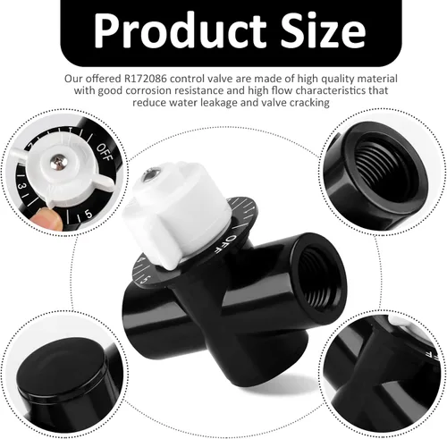 Vista 3 de Válvula de control R172086 de 1/2 pulgada, válvula de cloro compatible con Pentair Rainbow 320, 322, 300-29X, apta para piscina, spa