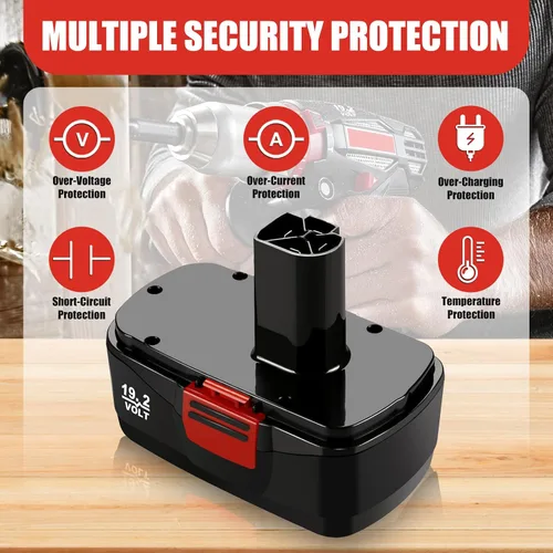 Vista 4 de Paquete de 2 baterías de repuesto C3 compatibles con Craftsman de 19.2 voltios, DieHard 130279005 315.113753 315.115410 315.11485 1323903 120235021