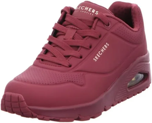 Vista 20 de Skechers Tenis UNO Stand on Air para mujer Tenis casuales, plantilla de espuma viscoelástica refrigerada por aire, amortiguación visible de Rojo