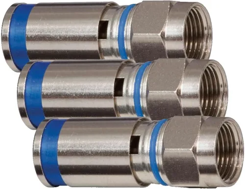 Vista 5 de Klein Tools VDV812-623 Conectores de compresión F resistentes a la intemperie, aprobación de proveedores de satélite y juntas tóricas dobles