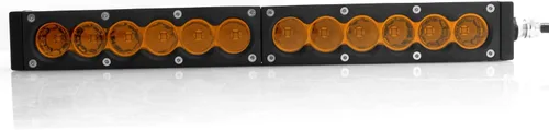 Vista 6 de AngelMa - Barra de luz LED de 13 pulgadas, haz de punto ámbar de una sola fila, 9000 lm, lámpara súper brillante para camioneta SUV, ATV, UTV