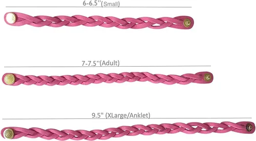 Vista 2 de Juego de 7 pulseras difusoras trenzadas de aceite esencial de cuero genuino