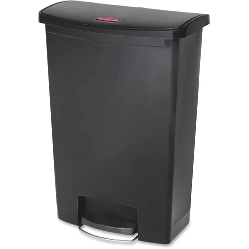 Vista 19 de Rubbermaid Commercial Products - Bote de basura Streamline Slim con pedal Papelera de plástico, 4 galones (15 litros), color rojo, con manos