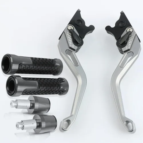 Vista 9 de Embrague de freno de motocicleta Palanca de embrague de freno ajustable para motocicleta Accesorios 3D Rhombus CNC con logotipo para Suzuki V-Strom