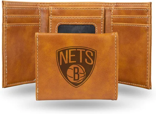 Vista 22 de NBA Rico Industries - Billetera triple grabada con láser y tres pliegues, accesorio para hombre