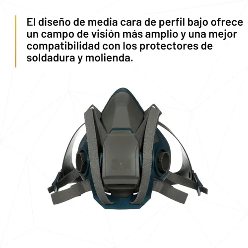 Vista 10 de 3M Respirador reutilizable de media cara con cierre rápido Rugged Comfort