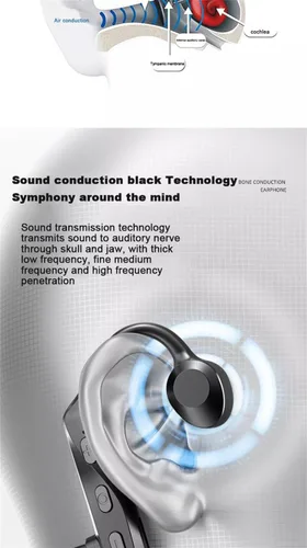 Vista 4 de Auriculares inalambricos deportivos de conducción ósea con Bluetooth