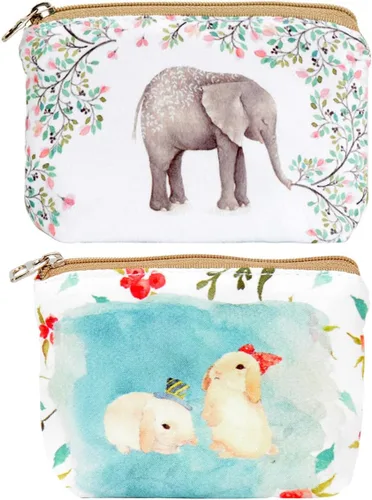 Vista 32 de Monedero de moda para mujer y niña, cartera con bolsillo para llaves, bolsa de cambio, lindo portamonedas Baby Pandas