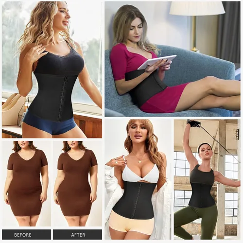 Vista 6 de Ursexyly corsé doble para reducir la cintura, moldeador del cuerpo, quema de grasa del vientre para tener cintura de avispa para mujer