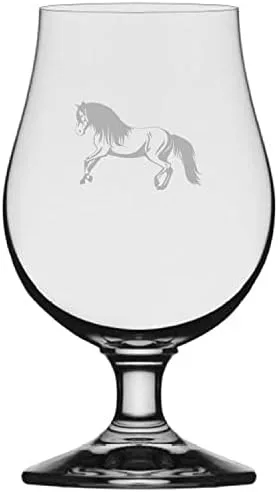 Vista 89 de Abaco Barb Body Horse - Vaso de cerveza Iona grabado (13.25 onzas)