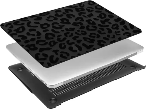 Vista 6 de MOSISO - Funda compatible con MacBook Air de 13 pulgadas A1369 A1466, color negro Plastic Hard Shell & Keyboard Cover & Screen Protector