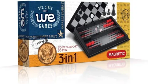 Vista 10 de Juego de damas magnéticas tamaño pequeño juego juego juego