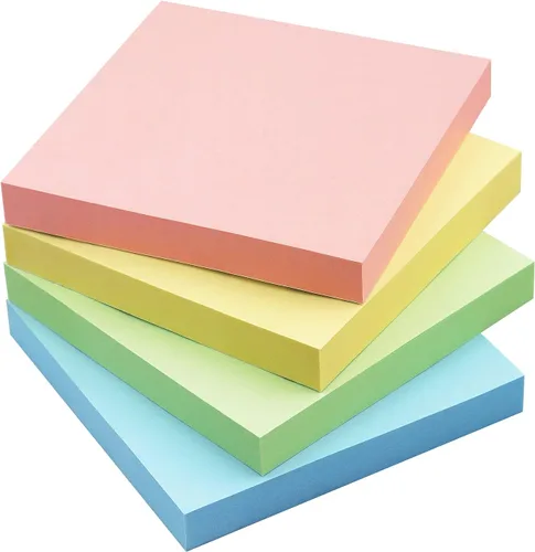 Vista 13 de Notas adhesivas 3x3 Notas autoadhesivas Colores brillantes Notas adhesivas 4 blocs 90 hojas/bloc (negro) Fuerte adhesivo autoadhesivo, se adhiere