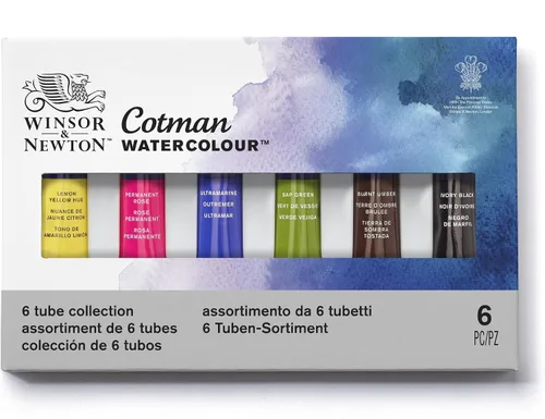 Vista 3 de Windsor & Newton - Cotman - Juego de acuarelas con 6 tubos de 0.3 onzas líquidas