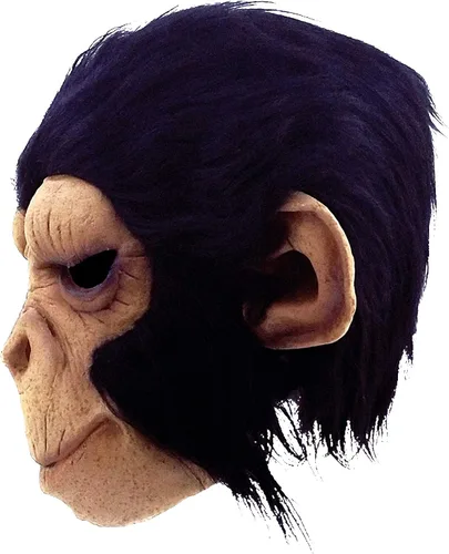 Vista 7 de Ghoulish Productions Chimpancé Geoge Máscara de látex Animales Divertidos Fiesta de Halloween Adulto, NegroNudeMulticolor
