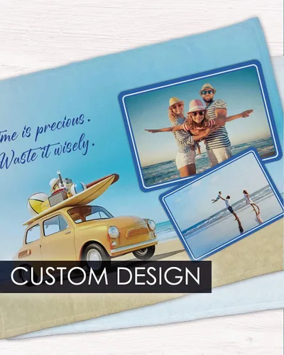 Vista 6 de Manta personalizada – 30x40 pulgadas de forro polar Minky personalizado diseño de texto con foto con logotipo, nombre de regalo, para mujeres