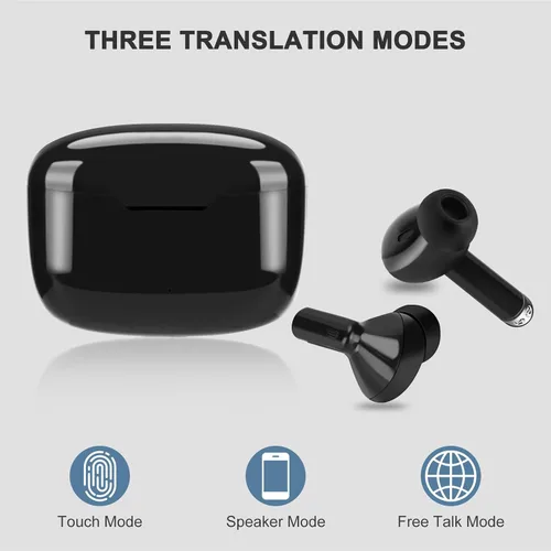 Vista 9 de Diydeg Y113 Auriculares Traductores de Idiomas, Compatible con 144 Idiomas en Línea y Sin Conexión, Dispositivo Traductor de Voz Instantáneo con APP
