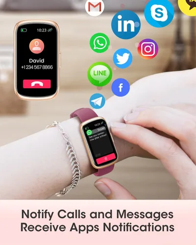 Vista 6 de Relojes de fitness para mujer, rastreador de actividad física con monitor de frecuencia cardíacaSpO2, relojes inteligentes para mujeres