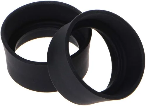 Vista 2 de 2 piezas de protección ocular de goma suave 1.142-1.181 in protectores de ojos copas cubiertas para oculares de microscopio binocular tapas negras.