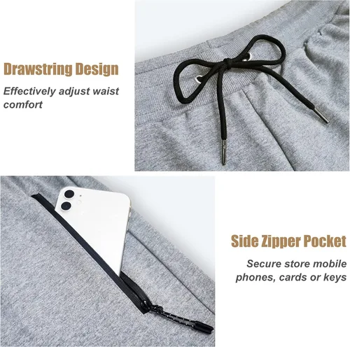 Vista 4 de BUXKR Pantalones cortos de entrenamiento para hombre, 5 pulgadas, de secado rápido, pantalones cortos de gimnasio para hombre, pantalones cortos