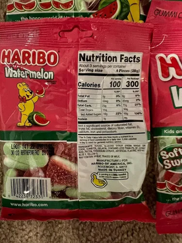 Vista 3 de Haribo Sandía 3.1 oz (paquete de 4)
