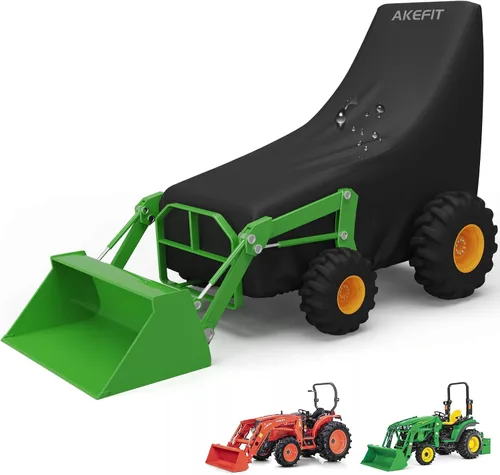 Vista 10 de AKEfit Cubierta de Tractor, Cubiertas de Tractor Impermeables de Servicio Pesado, 420D Oxford Impermeable, A Prueba de Polvo, Protección UV Cubierta