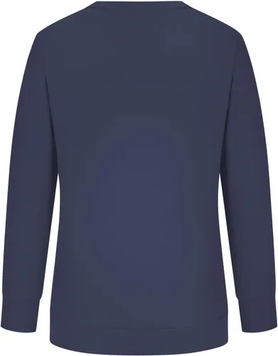 Vista 6 de Ceboyel Camisas de manga larga para mujer, color liso, cuello redondo, ajuste holgado, ropa casual de otoño